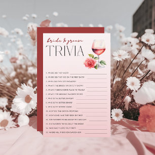 Papier Vino Avant Vows Mariée & Salle Trivia Douche Jeu