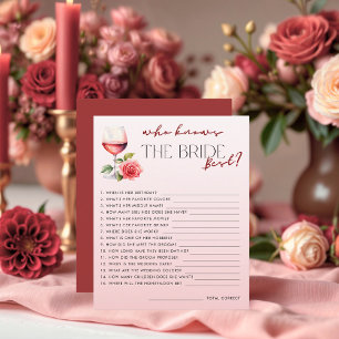 Papier Vino Before Vows Who Knows the Bride Best Game