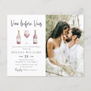 Papier Vino photo budget avant Vows Fête des mariées