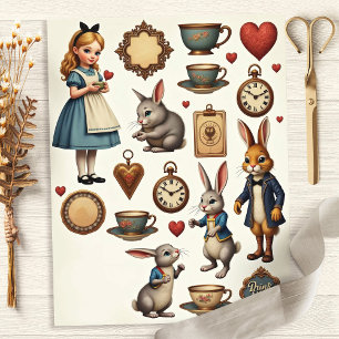 Papier Vintage Alice Fussy Cut Wonderland Design