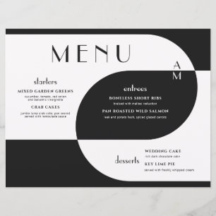 Papier Vintage Art déco Mariage noir blanc