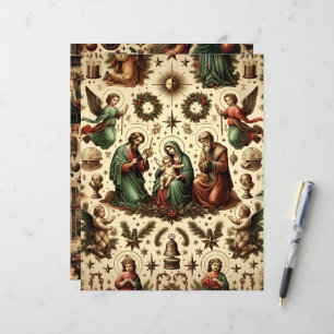 Papier vintage Christian Christmas Scrapbook