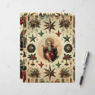 Papier vintage Christian Christmas Scrapbook