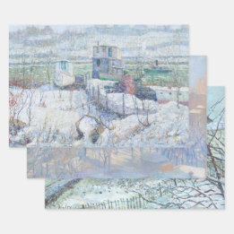 Papier Vintage Christmas Wrapper NEW YORK & FRANCE