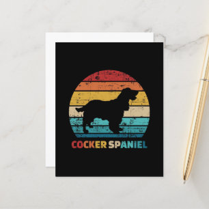 Papier Vintage Cocker Spaniel   Cocker cadeau Spaniel Lov