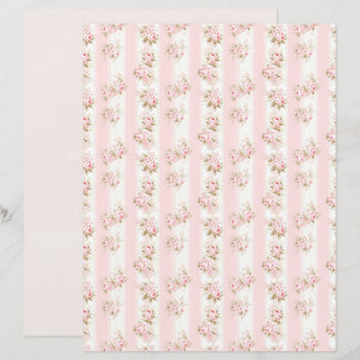 Papier Vintage Coquette Rose Floral Scrapbook Paper