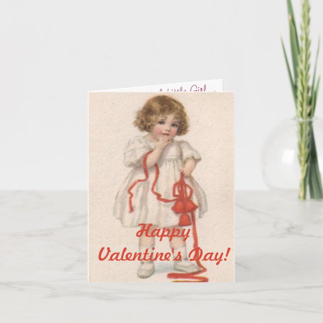 Papier vintage Dolls Carte Saint Valentin (Devant)