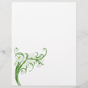 Papier Vintage Gerber Daisy Fleurs Printemps Floral Bouqu