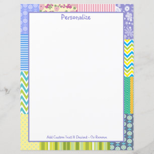 Papier Vintage Patchwork Quilt Motif couture Personnalise