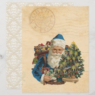 Papier vintage Père Noël Scrapbook - Noël Vintage