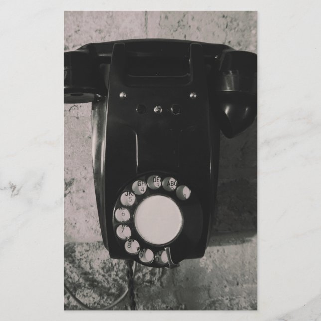 Papier Vintage Rotary Telephone photographic. (Devant)
