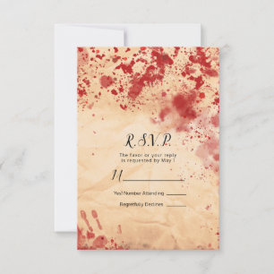 Papier vintage sanglant Halloween gothique RSVP ré