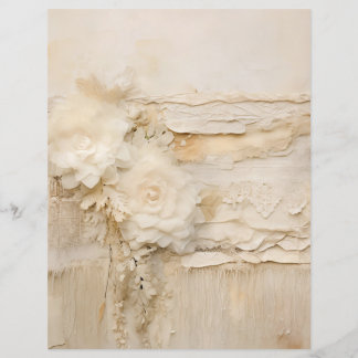 Papier Vintage Shabby Chic Beige Lace Scrapbook Papers