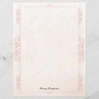 Papier Vintage Victorian Elegant Name Stationery Paper