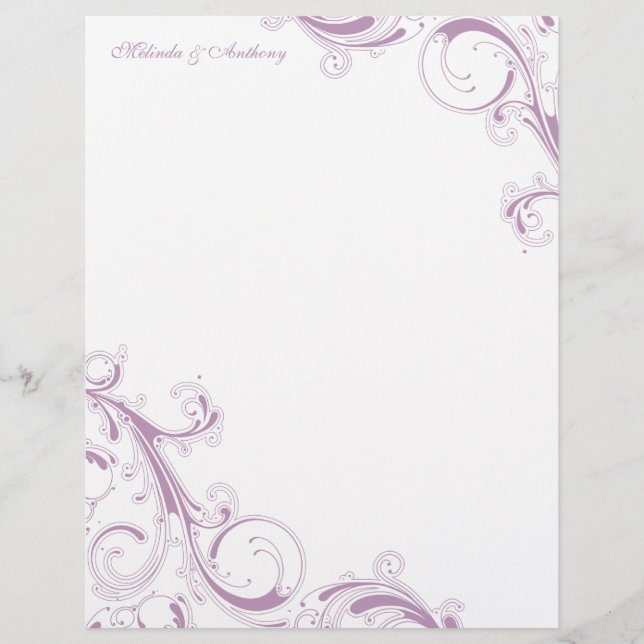 Papier Violet de torse de Filigree (Devant)