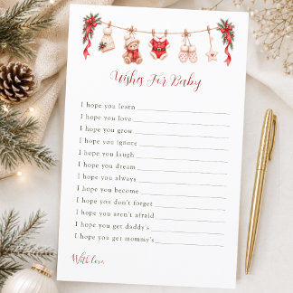 Papier Vœux de Baby Shower pour bébé