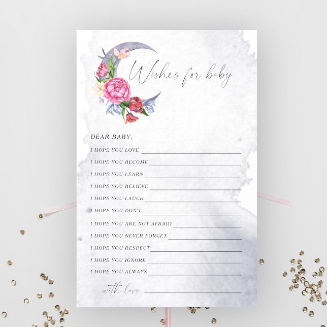 Papier Vœux de bébé Over the Moon (Créateur téléchargé)