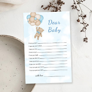 Papier Vœux de bébé pour bébé ours en peluche cher