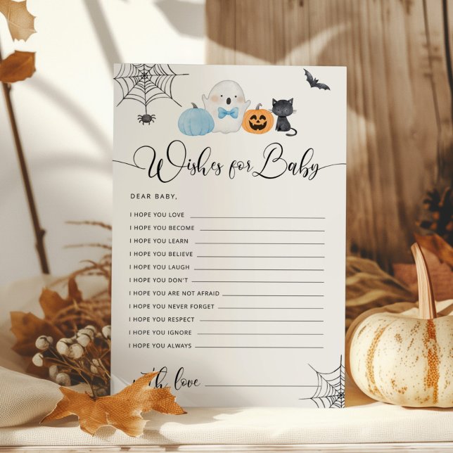 Papier Vœux de fête prénatale Halloween de Little Boo pou (Créateur téléchargé)