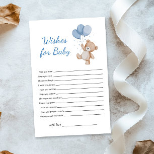 Papier Vœux de nounours pour jeu de bébé