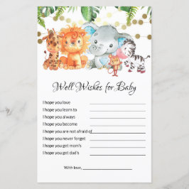 Papier Voeux pour Baby shower bébé Jeux