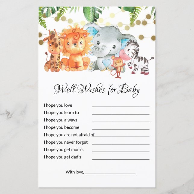 Papier Voeux pour Baby shower bébé Jeux (Devant)