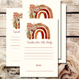 Papier Voeux Pour Bébé Terre Tone Boho Rainbow Tropical
