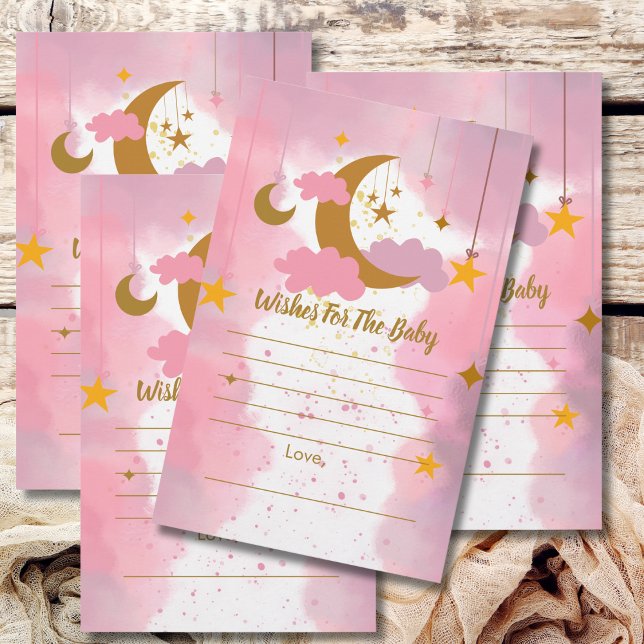 Papier Voeux Pour Bébé Twinkle Twinkle Little Star Rose (Créateur téléchargé)