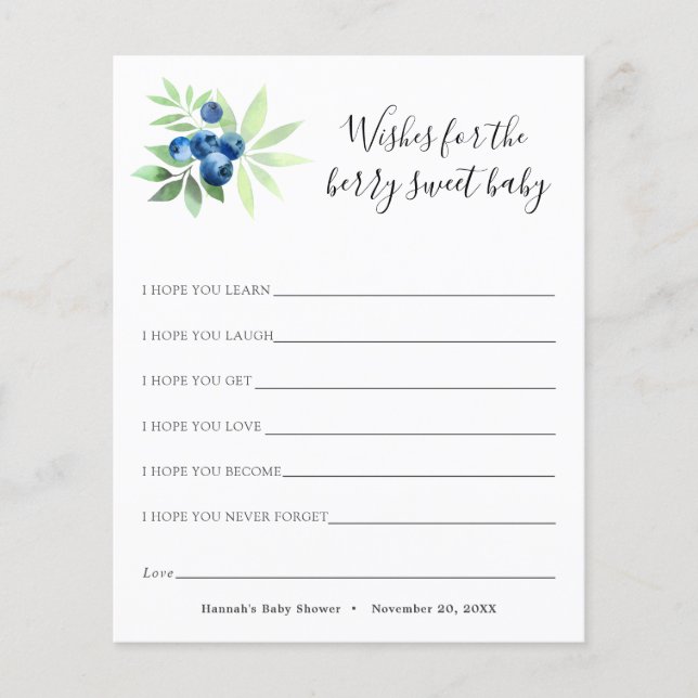 Papier Voeux pour la Berry Sweet Baby Card (Devant)