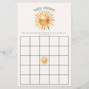 Papier Voici le Jeu de Bingo Fils Bébé garçon Douche Bing