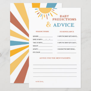 Papier Voici les prédictions et conseils du bébé Fils