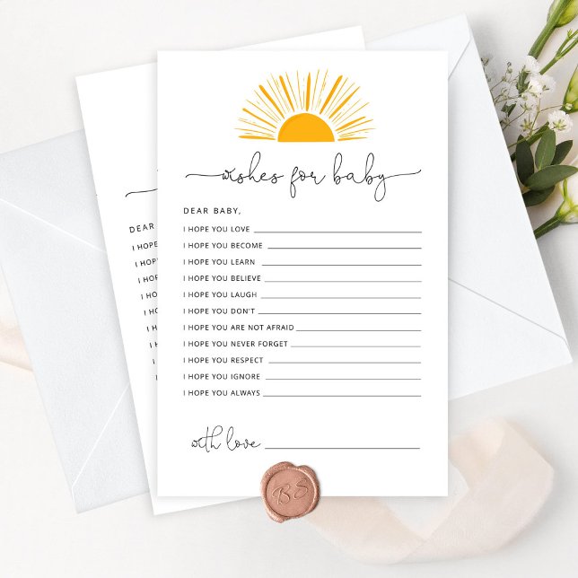 Papier Voici les voeux du soleil pour bébé (Créateur téléchargé)