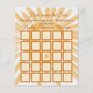 Papier Voici Ray of Sunshine Baby shower Bingo Jeu
