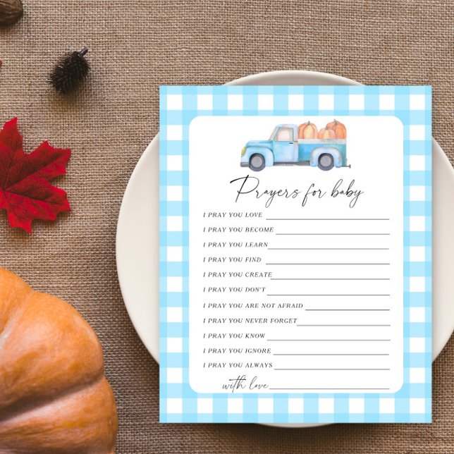 Papier Voiture bleue citrouille - prières pour bébé jeu (Créateur téléchargé)