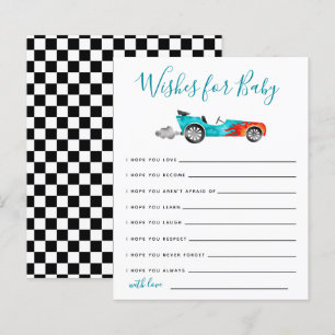 Papier Voiture Blue Race Wis for Baby Card