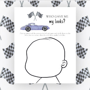Papier Voiture de course - Qui m'a donné mon jeu de looks