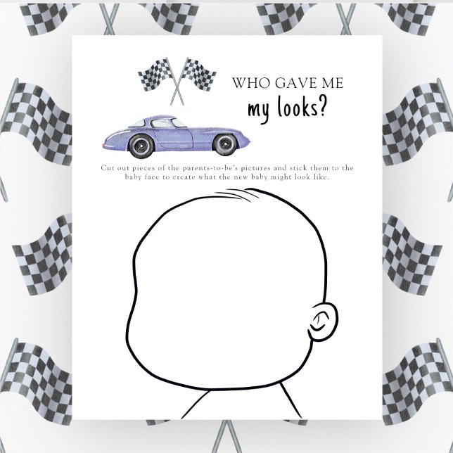 Papier Voiture de course - Qui m'a donné mon look (Créateur téléchargé)