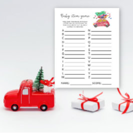 Papier Voiture de vacances Baby Item Jeu. Jeu baby shower