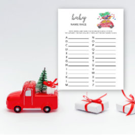 Papier Voiture d'hiver Baby nom jeu de course