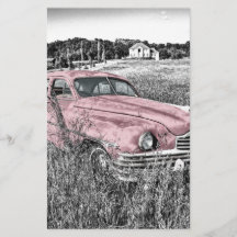Voiture vintage classique rose