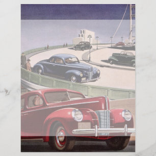 Papier Voitures d'époque, Voyage sur la route des berline