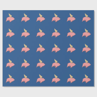 Papier volant customisé d'emballage cadeau de porc