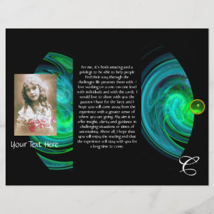 PAPIER VORTEX MONOGRAMME BLEU VERT