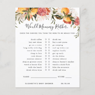 Papier Voudrait Maman Plutôt Jeu Baby shower
