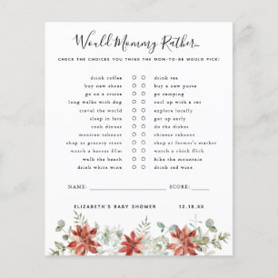 Papier Voudrait Maman Plutôt   Jeu Baby shower