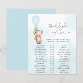 Papier Voudrait Maman Plutôt Jeu Baby shower Teddy Bear