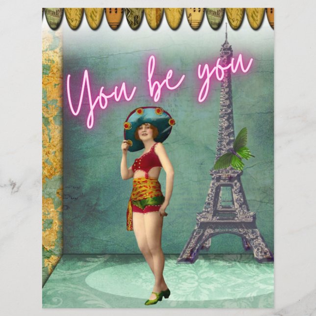 Papier Vous Devez Donner Du Pouvoir À La Pop Art Femme Vi (Devant)