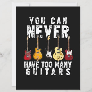 Papier Vous ne pouvez jamais avoir trop de guitares musiq