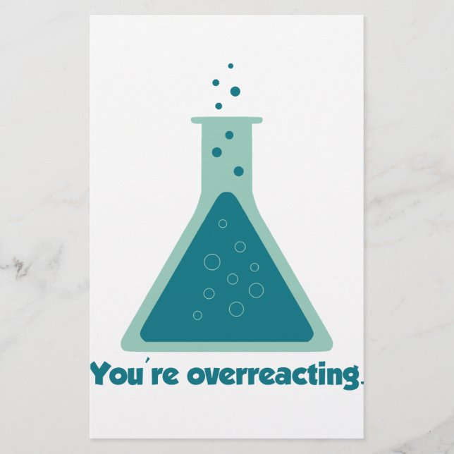 Papier Vous réagissez de manière excessive à la science d (Devant)