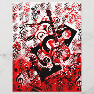 Papier Voyage de Musique-Rouge_